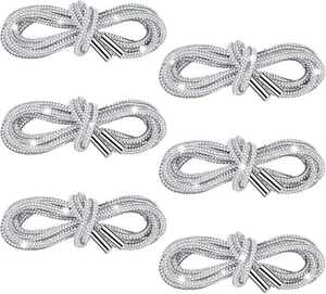 6 Pieces Rhinestone Shoe Laces Crystal Glitter Rope Hoodie String... - Picture 1 of 7