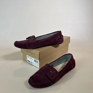 UGG Retreat Lammfell Schnalle Mokassin Wildleder Halbschuhe Burgund #5767 Größe 8,5 - Bild 1 von 24