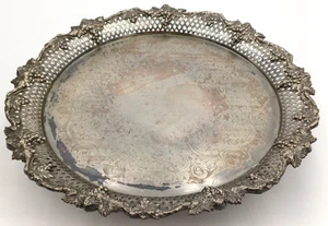 ALZATA ARGENTATA CENTROTAVOLA FINE '800 INIZIO '900 - ORNAMENTALE - Foto 1 di 14