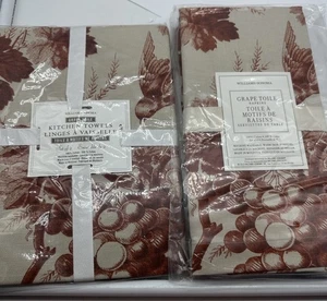 2 asciugamani cucina Williams Sonoma nuovi con etichette e set 4 tovaglioli toilette uva nuovi - Foto 1 di 6