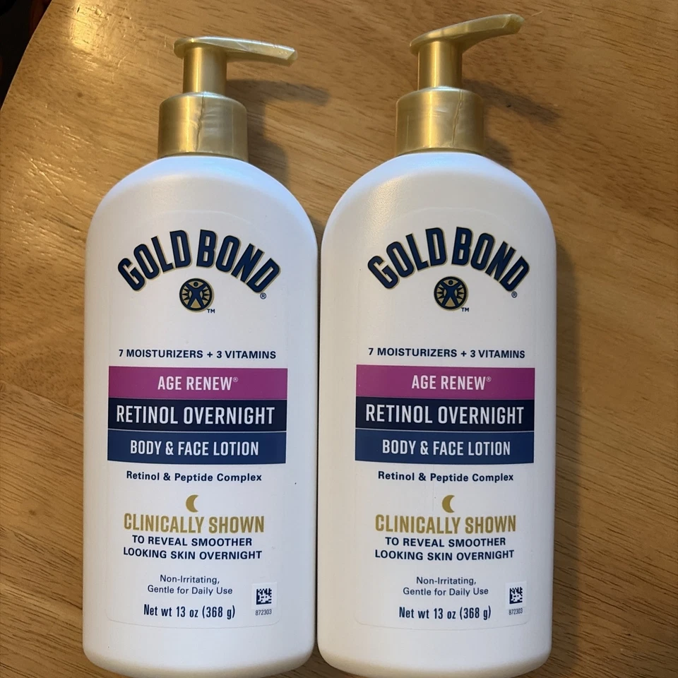 (2) Gold Bond Age Renew retinol para pasar la noche en cuerpo y cara (13 fl oz) Foto 1 de 1