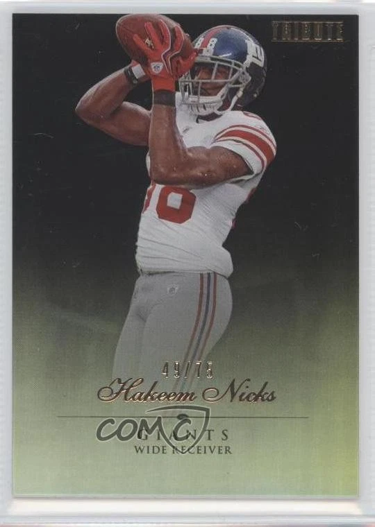 2010 Topps Tribute Black Rainbow /75 Hakeem Nicks #68 - Image 1 of 2