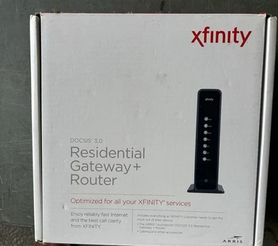 Xfinity Residential Gateway Router ARRIS Touchstone DOCSIS 3.0 TG862G/CT - Image 1 of 3
