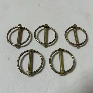 1/4" x 1-1/2" Lynch pin for hitch yellow zinc plated steel farm and industrial - Picture 1 of 4