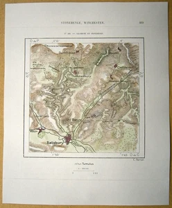 1879 Perron map: Salisbury & Stonehenge, Wiltshire, England, #102 - Picture 1 of 1