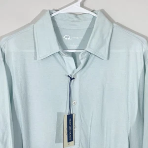 NUEVO Polo Onward Reserve Para Hombre Talla Grande Azul Cielo Bambú Algodón - Imagen 1 de 6