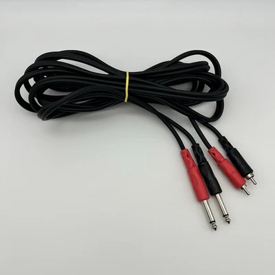 Interconexión estéreo Hosa CPR-202 doble 1/4" a doble RCA 4 metros de largo ~ negro/rojo Foto 1 de 4