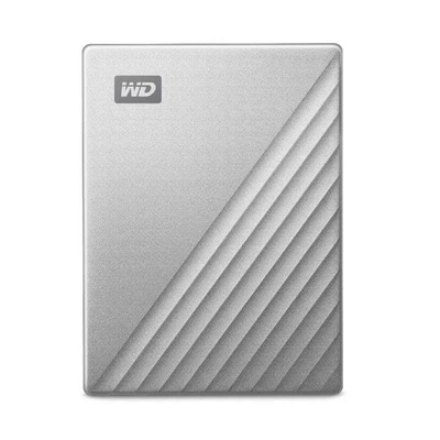 Western Digital WD Portable Hard Drive, 4TB, USB Type-C, Silver, My Passport Ult - Image 1 of 4
