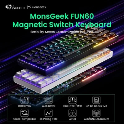Akko MonsGeek FUN60 Mechanische Gaming Tastatur 60%, Rapid Trigger 8K - Bild 1 von 4