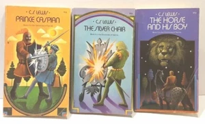CHRONICLES OF NARNIA C S Lewis Lot of 3 Vintage Paperback Books - Picture 1 of 12
