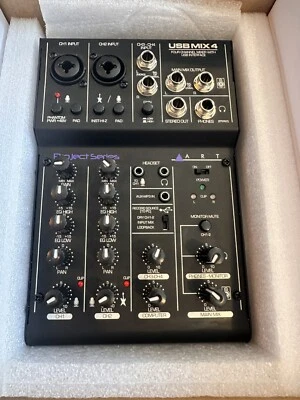 ART USBMix4 Project Series 4-Channel 4ch Pro Audio Mixer USB Interface XLR + 1/4 - Image 1 of 4
