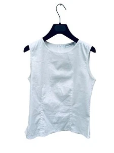 Yves Saint Laurent Vintage White Cotton Tank Top Size S - Picture 1 of 3