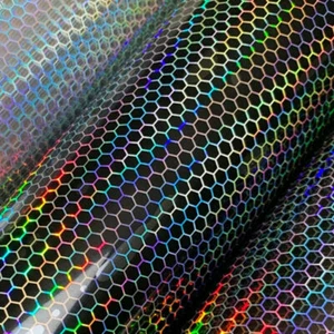 30 x 150cm Honeycomb Laser Tint Film Headlights Tail lights Cover Car Vinyl Wrap - Picture 1 of 16