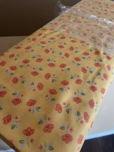 Yellow With Orange Floral Fabric Moda High Street 11476 13 Quilting Cotton - Picture 1 of 5