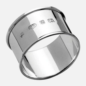 CARRS - Anillo de servilleta redonda de plata esterlina con borde envuelto - 45 cm (13⁄4") - Imagen 1 de 2