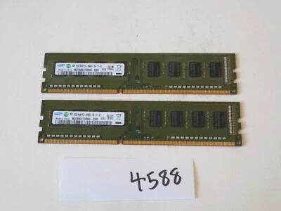 Samsung 2x2Gb=4Gb PC3-10600 1333Mhz DDR3 Desktop Memory RAM (4588) - Image 1 of 2