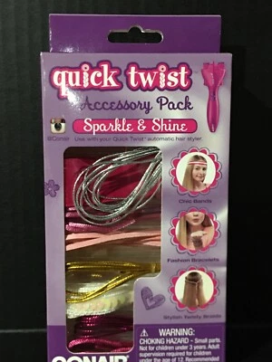 Paquete de accesorios para el cabello Conair Quick Twist brillo y brillo nuevo Foto 1 de 3