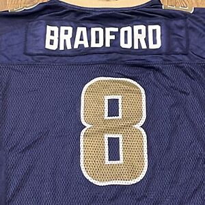 Los Angeles Rams Sam Bradford jersey size large 14-16 blue Reebok