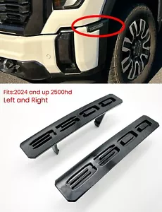 Gloss Black Front Bumper Fascia Fender 3500 Emblems 2024+ GMC SIERRA 3500HD - Bild 1 von 5