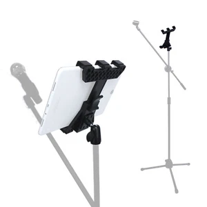360° Metal Ball Socket Phone Tablet Mount Clamp Holder For Microphone Mic Stand - Picture 1 of 5