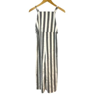 GB Girls Youth Sleeveless Striped Pants Romper Preppy Size 12 Jumper Tie Back - Picture 1 of 7