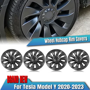 For 2020-2024 Tesla Model Y 4PCS Hub Cap Wheel Cap 20 Inch Rim Cover Gray - Picture 1 of 20