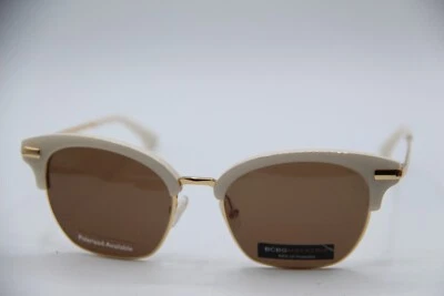 NEW BCBG MAXAZRIA BECKON IVORY GOLD WHITE AUTHENTIC FRAMES SUNGLASSES 51-18 - Image 1 of 4