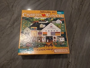 Charles Wysocki Peppercricket Farms 1000 PC Puzzle Used Bagged Buffalo Brown - Picture 1 of 11