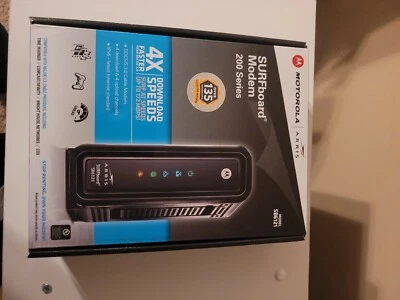 MOTOROLA Arris SurfBoard Modem SB6121 DOCSIS 3.0 Cable Internet Modem 200 Series - Image 1 of 2