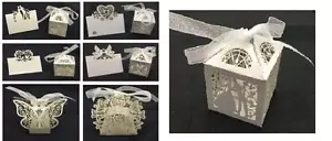 Luxury Wedding Favours - Wedding Sweets Favour Boxes With Ribb Table Decorations - Picture 1 of 89