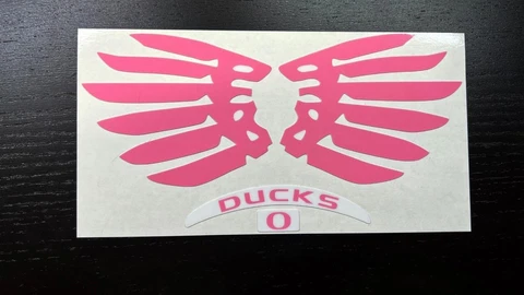 Oregon Ducks "Pink Wings" Mini Football Helmet Decal Set Cover