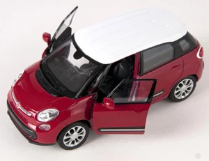 BLITZ VERSAND Fiat 500 L 2013 rot-weiss / red Welly Modell Auto 1:34 NEU & OVP - Picture 1 of 1