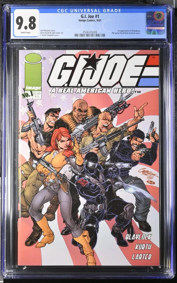 G.I. Joe #1 (2001) Image J Scott Campbell CGC Universal 9.8 1st App Kamakura - Image 1 of 2
