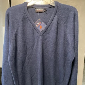 PAR FOUR MENS SWEATER BLUE SIZE LARGE V NECK - Picture 1 of 9