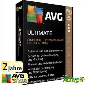 AVG ULTIMATE 2024 10 PC 2 Years | TuneUp, Internet Security, VPN, Antitrack | EU