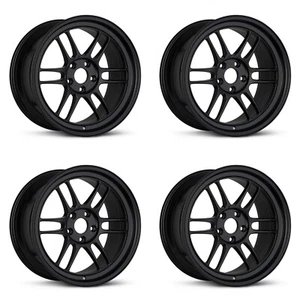 ENKEI RPF1 BLACK 16X8" 4X100MM +38MM OFFSET LIGHTWEIGHT RACING FOUR RPF-1 WHEELS - Picture 1 of 4