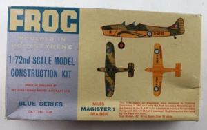 Vintage Frog 1963 1/72 Scale 153P Miles Magister 1 Trainer Model Kit Complete - Picture 1 of 7