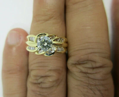 1.25 Carat 18K Gold Diamond Engagement Ring Center=3/4 Carat I-SI2 Value=$8,500 - Image 1 of 4
