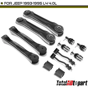 12x Front Control Arm w/ Ball Joint Stabilizer Bar Link for Jeep ZJ 1993-1995 - Picture 1 of 8