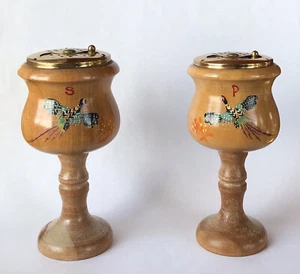Japan Salt & Pepper Shakers Wooden Made in Japan for Standard Specialty Co - Picture 1 of 11