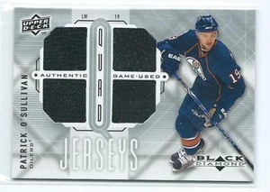 2009-10 UD Black Diamond Patrick O'Sullivan QUAD 4 GU JERSEY RELIC OILERS - Picture 1 of 1
