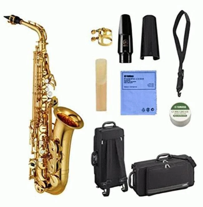 Sassofono contralto piatto YAMAHA YAS-480 E oro con borsa