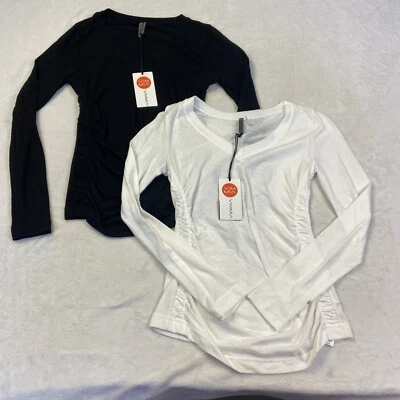 Vimmia Mujer XS Pacific LS Fruncido Cuello en V Lote De 2 Blanco Y Negro Foto 1 de 4