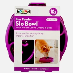 Outward Hound Fun Feeder Slo Bowl Medium/mini - Purple - Picture 1 of 2