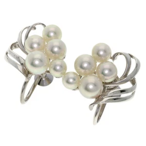 Pendiente MIKIMOTO Perla Perla Plata - Imagen 1 de 6
