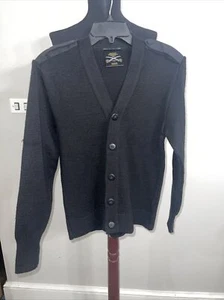 US Military Equipment Corporation Of America Cardigan Sweater 50% Wool Sz 36R - Picture 1 of 15