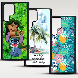 LILO AND STITCH OHANA FAMILY FLORAL HARD PHONE CASE COVER FOR SAMSUNG HUAWEI - Picture 1 of 14