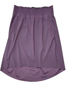 ATHLETA Pull On COSMIC Skirt Size SMALL Purple Travel Hi Low Hem Pockets Stretch - Picture 1 of 8