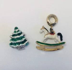 Authentische Erwin Perle gestempelt EP im Ruhestand Urlaub Weihnachten Charms Menge 2 - Bild 1 von 10