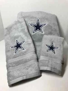 Dallas Cowboys Towel Set - Bath Towel , Hand Towel, Washcloth - Picture 1 of 3